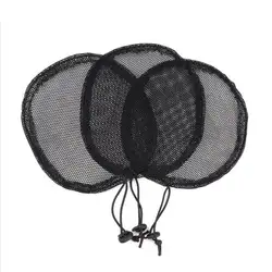 Polyester Ponytail Hair Net Base For Making Afro Puff Drawstring Stretchy Wig Cap Hair Bun With Guleless Hairnet Wig Liner