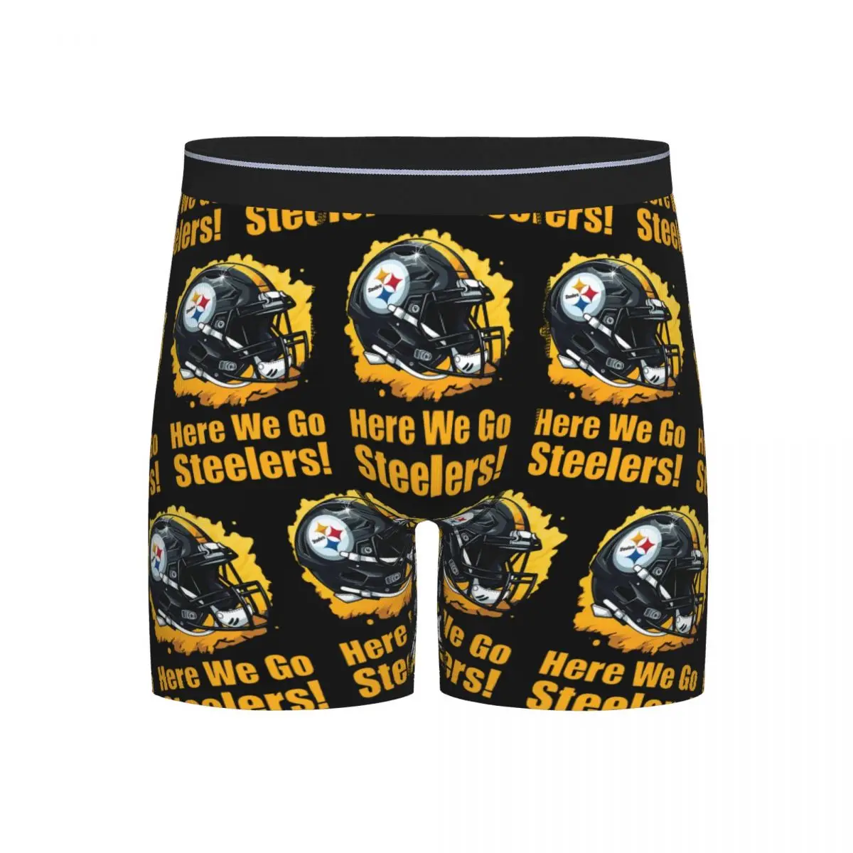 

Длинные трусы-боксеры, шорты Steeler с логотипом, мужские дышащие трусы для Homme, мужские подарки бойфренду