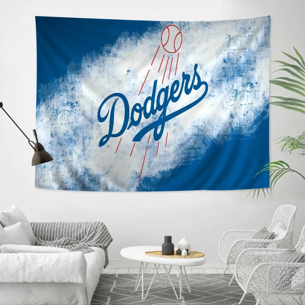 L-a D-Dodgers ทีมเบสบอลฉากหลังผ้าป้ายโปสเตอร์แบนเนอร์สําหรับปีใหม่ตกแต่ง Photo Props พื้นหลังอุปกรณ์