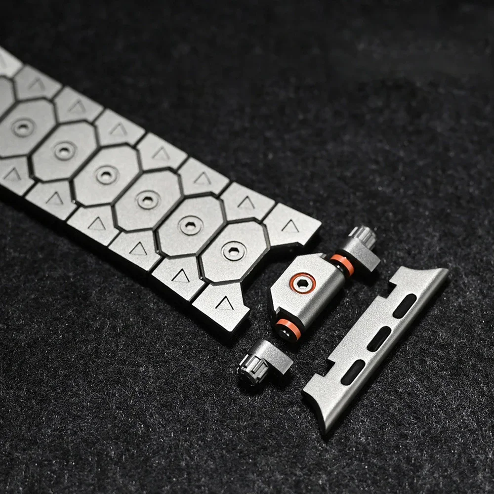 Stainless Steel Titan Strap for Apple Watch Ultra 49mm Luxury High-end Metal Watchband iwatch 10 9 8 7 6 5 4 SE Band Accessories