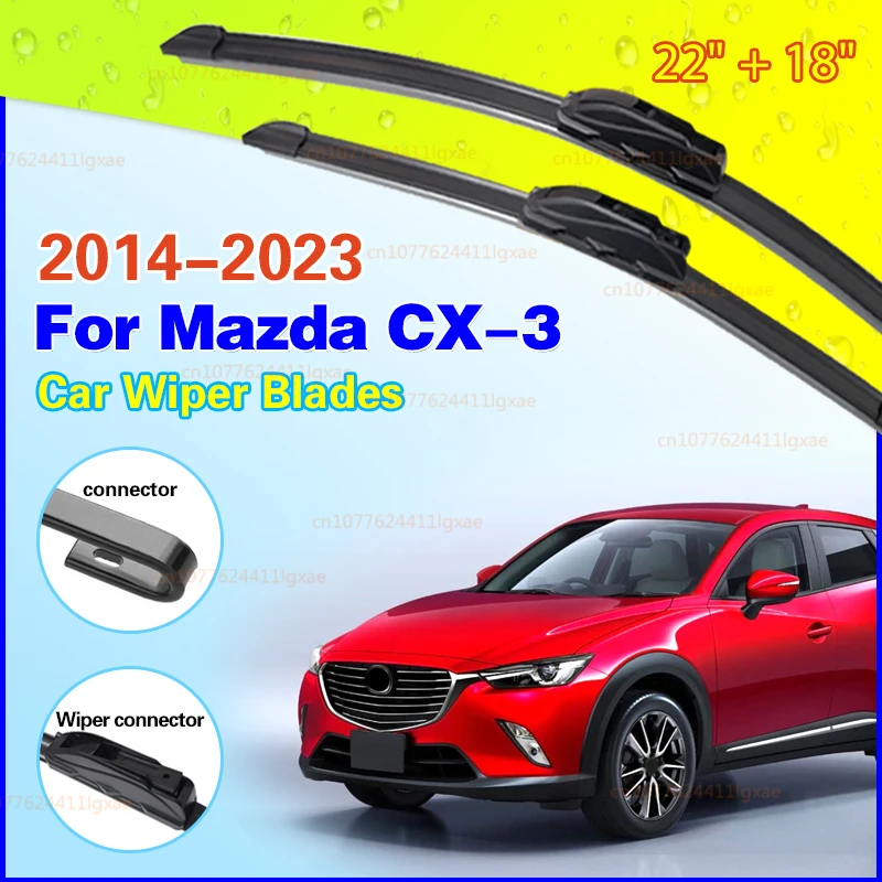 

For Mazda CX-3 CX3 CX 3 2014-2023 Front Windshield Wiper Blades 2pcs Windscreen Window Accessories 2015 2017 2018 2019 2020 2021