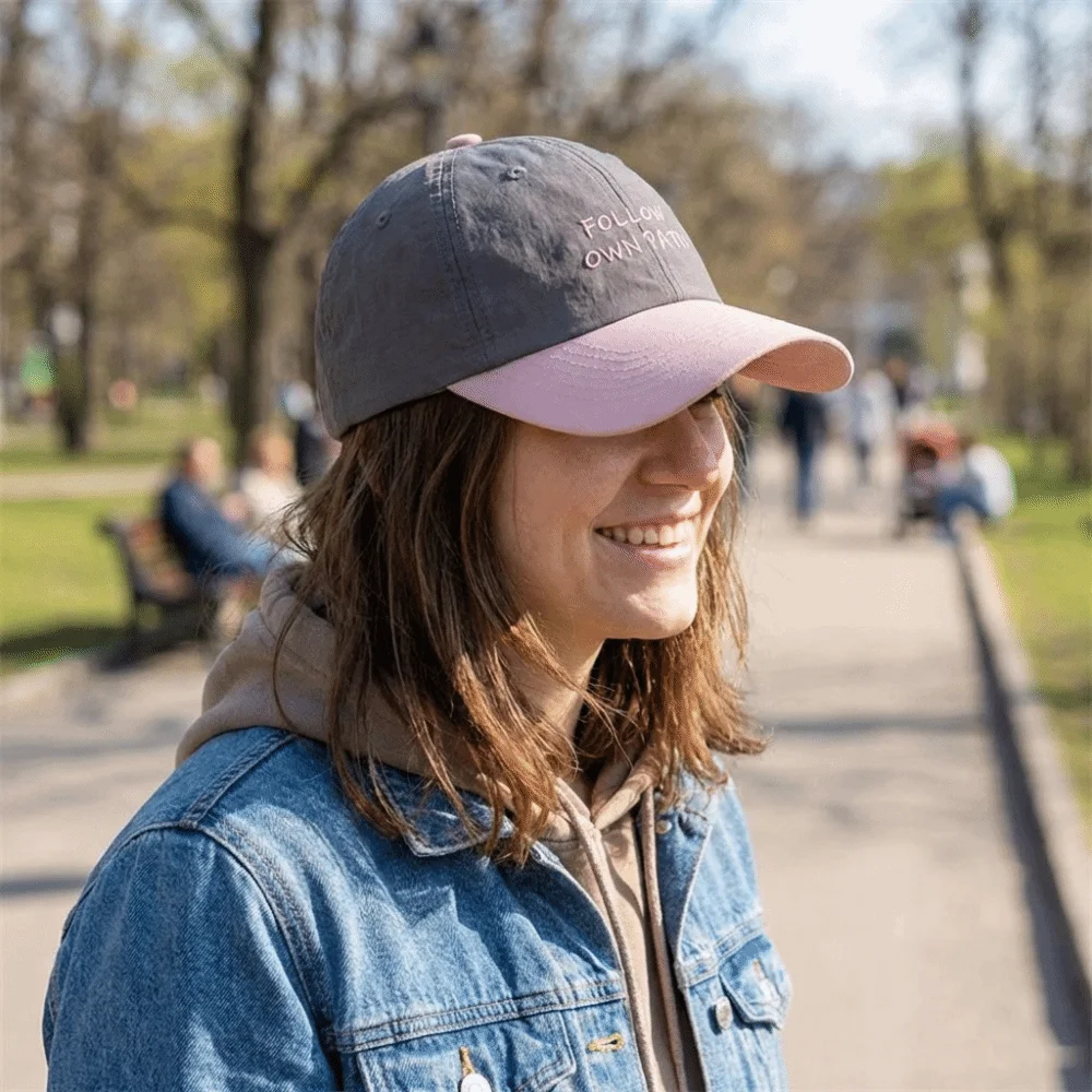 

Unisex Adjustable Baseball Cap Breathable Lightweight Sun Protection Hat Embroidered Color Block Quick Dry Cap Summer Season