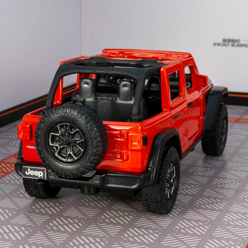 Растар 1:32 Jeep Wrangler Rubicon 4xe модель из сплава Herdsman Jeep игрушечная дверь и капюшон может открыть детские подарки на день рождения.