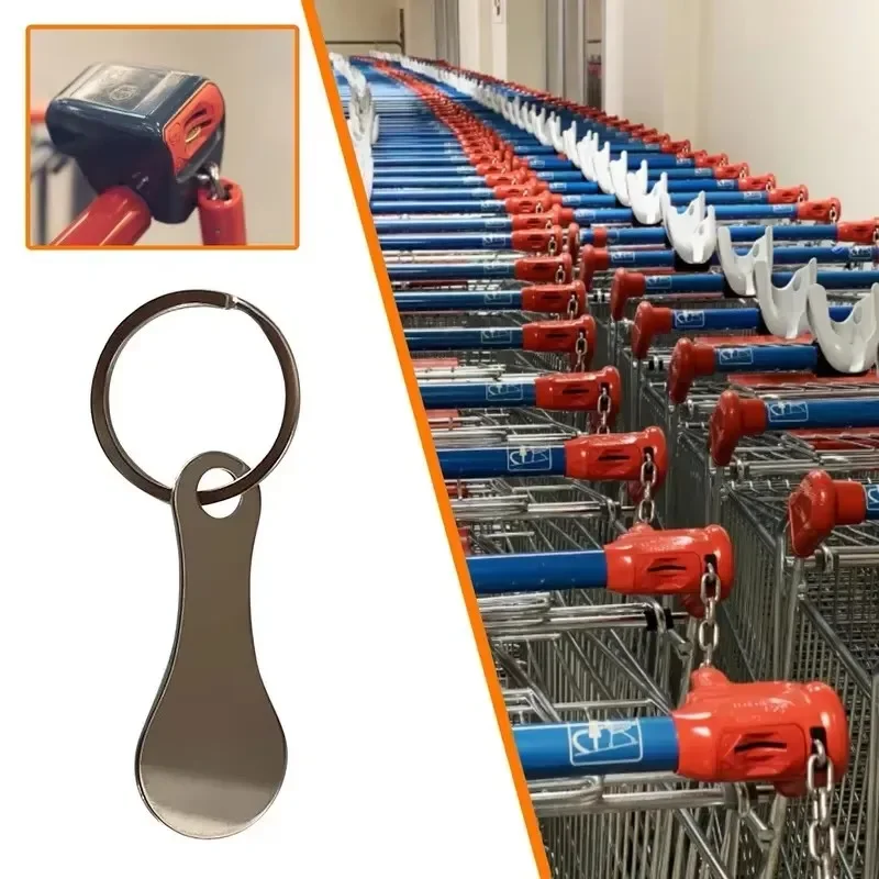 Shopping Cart Token Hard Portable Keychain Metal Keychain Practical Daily Necessities Shopping Cart