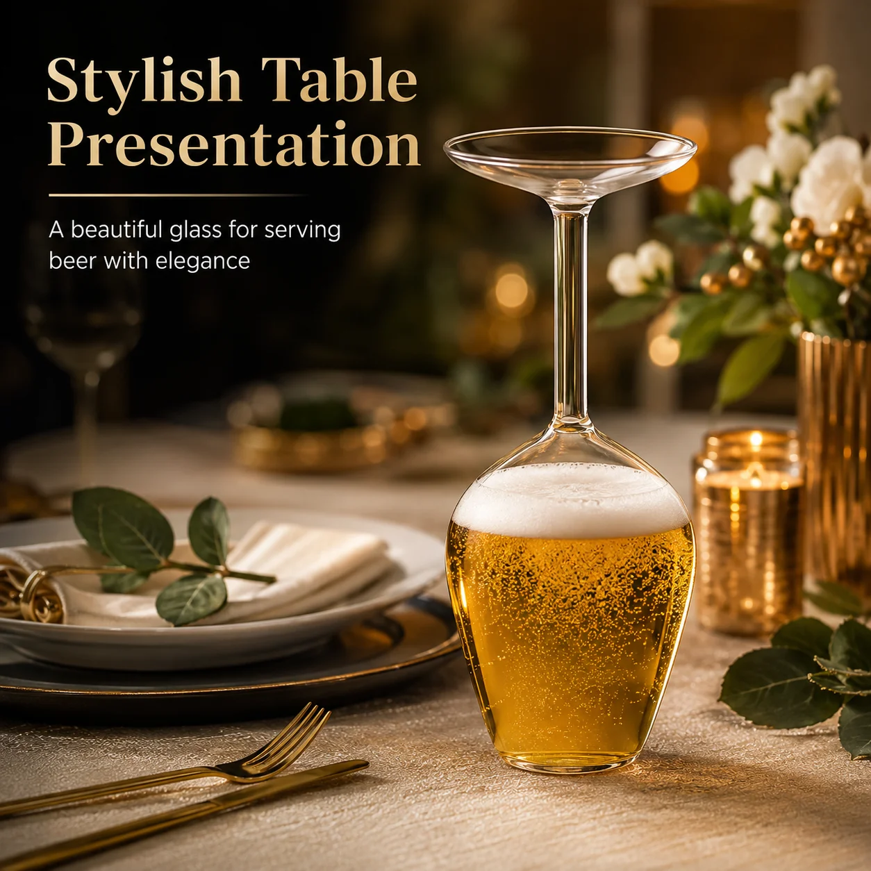 Minimalist Inverted Long Stem Wine Glass Clear Lead-Free Crystal Cup Stylish Tabletop Decor Drinkware For Christmas Birthday