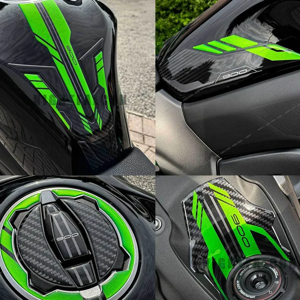 3D Epoxy Resin Sticker Tank Mat Protection Kit for Kawasaki Z 900 2023-2024