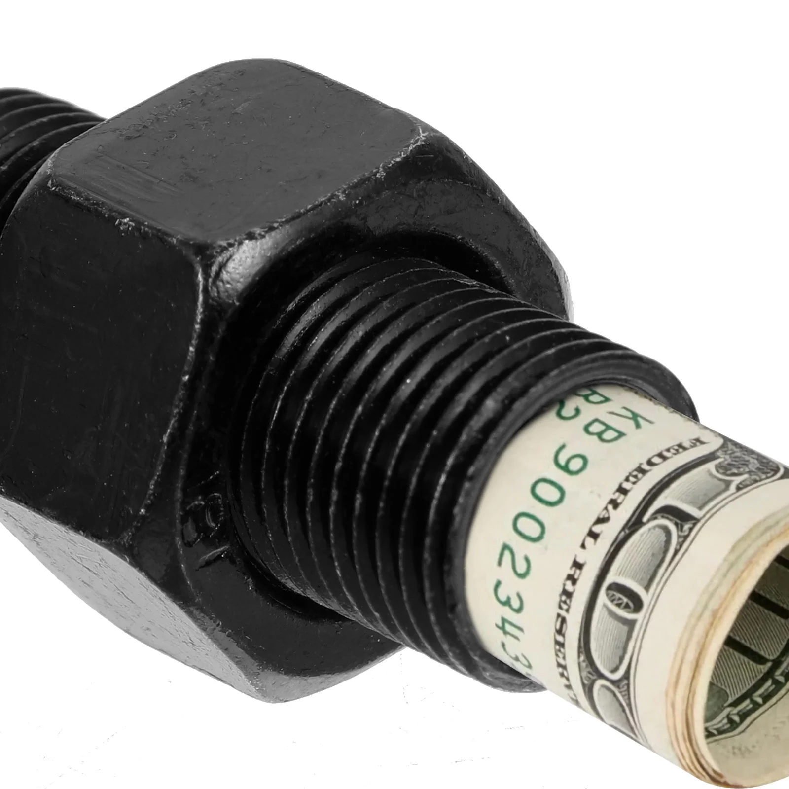 Schroef Spaarpot Klein Pil Container Compartiment Koolstofstaal Geldopslaghouder