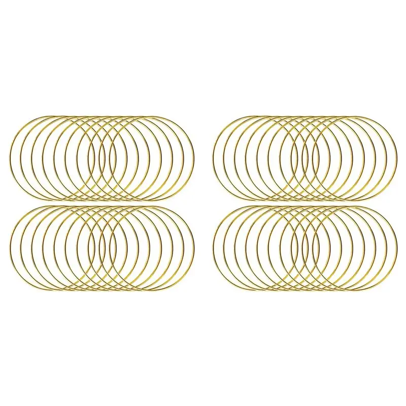 

F-T 40 шт. 4-дюймовые кольца «Ловец снов», металлические обручи для рукоделия, венок-макраме, кольца для поделок своими руками