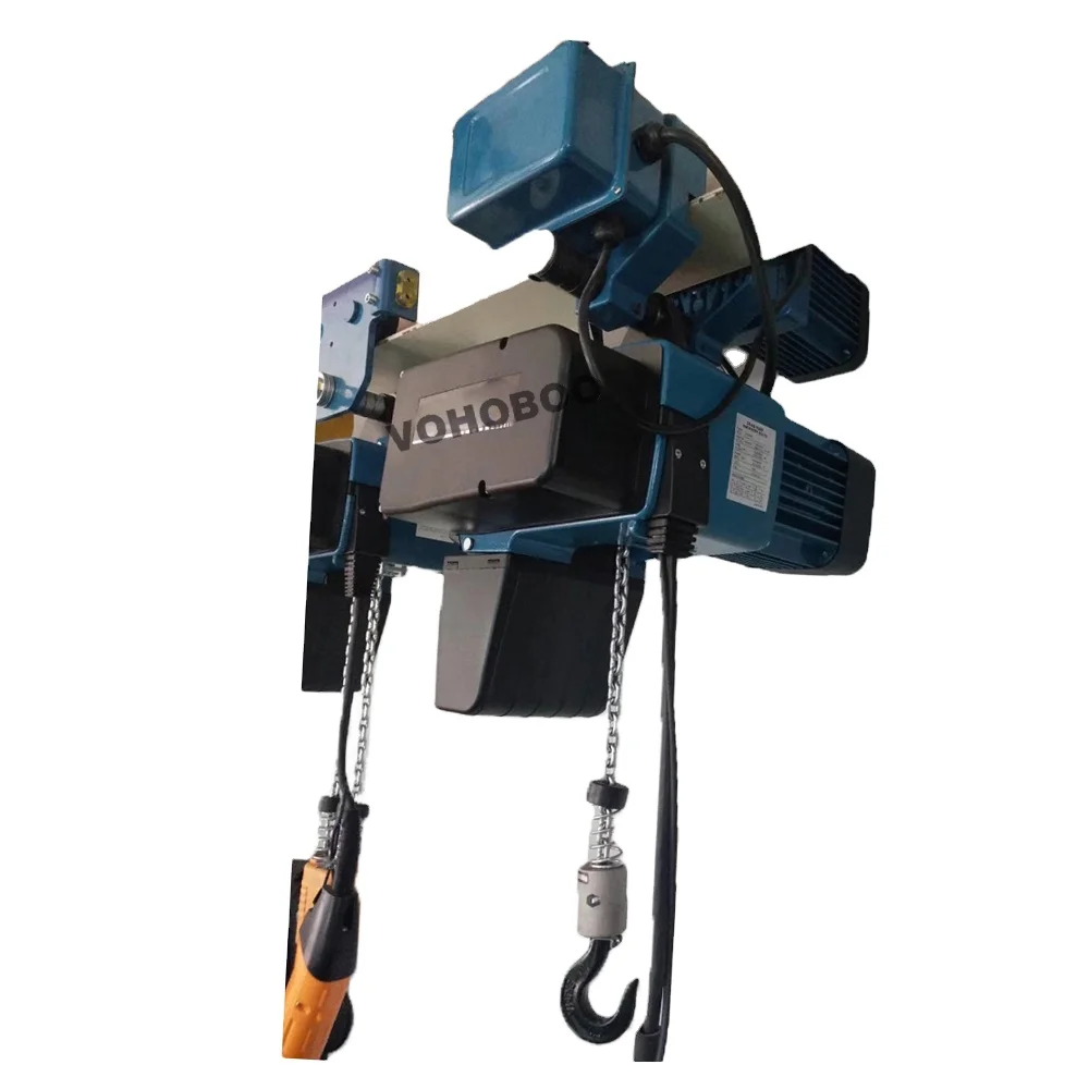 Factory Prices 250kg 500kg 1t VOHOBOO Electric Traveling European Standard Chain Hoist