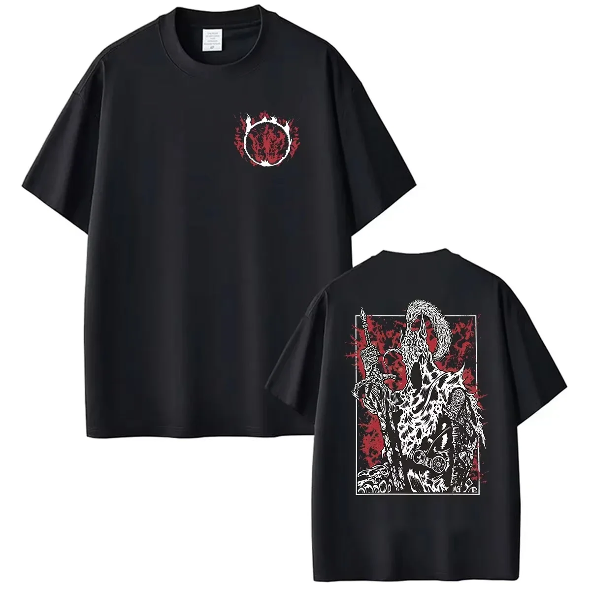 Dark Souls Artorias The Abysswalker Vintage-T-Shirt mit Rundhalsausschnitt, lockeres Grafik-T-Shirt aus reiner Baumwolle, Streetwear-T-Shirt für Damen und Herren