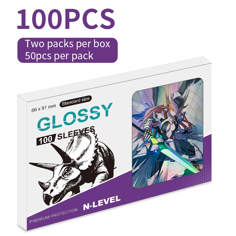 100PCS Foil Card Sleeves Yamato Uta Anime Holographic Trading Card Protector Shield Outer Cover MTG/OPCG 66x91mm