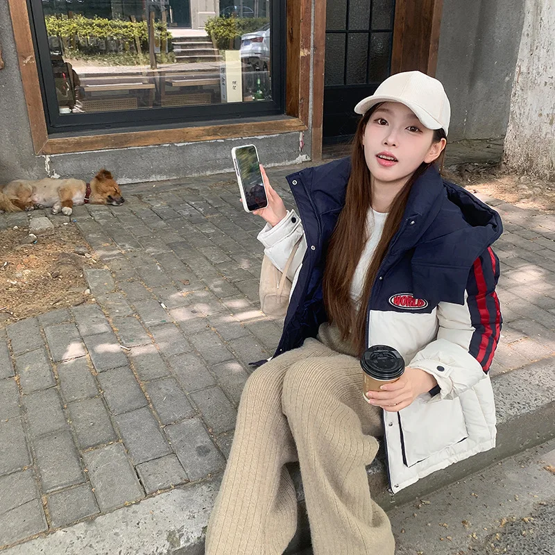 ملابس شتاء جديدة مبطنة بالقطن لعام 2025 ملابس نسائية فضفاضة غير رسمية مبطنة بالقطن تعلم سترات مبطنة بالقطن سميكة المد #2