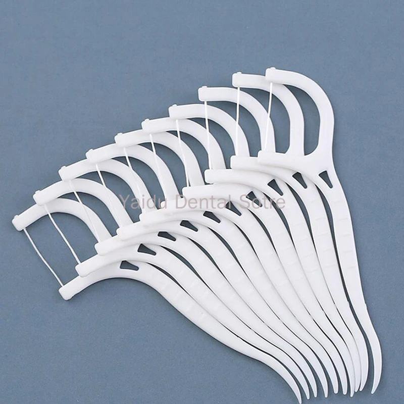 10Boxes Disposable Interdental Brush Dental Floss Pick Dental Floss Toothpicks Teeth Stick Tooth Cleaning 50pcs/box