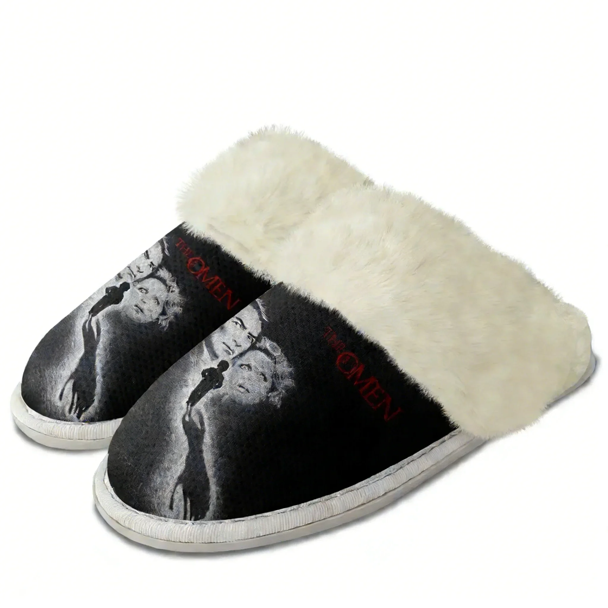 

The Omen Plush Edge Warm Shoe Men Women Home Casual Slipper Bedroom Thermal Cotton Personalized Lightweight Custom Made Slippers