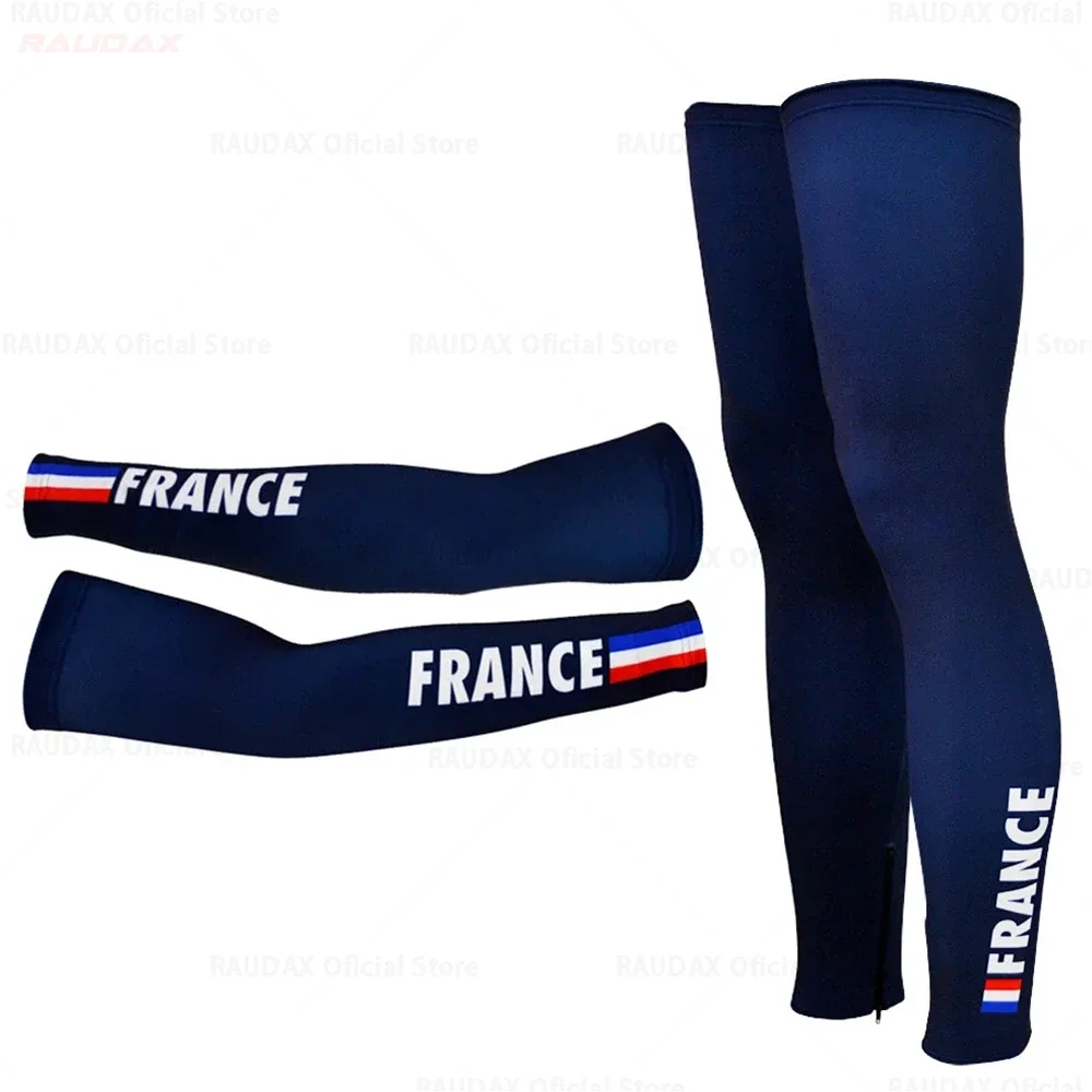 2025 France Leg Warmers Black UV tection Cycling Arm Warmer Breathable Bicycle Running Racing MTB Bike Sun tection Sleves