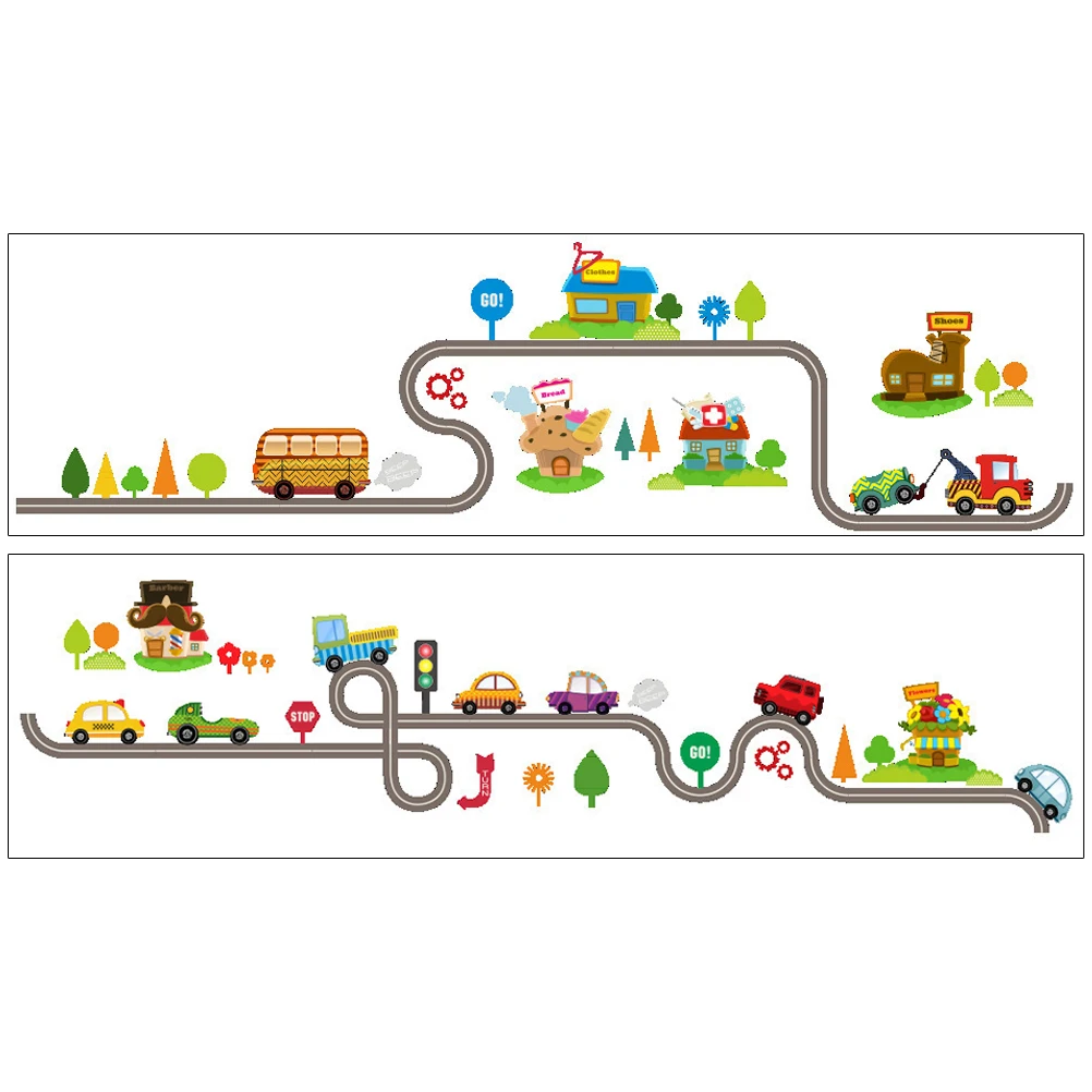 

2 Sheets Wall Stickers Children Decals Window for Kids Decorative Car Removable