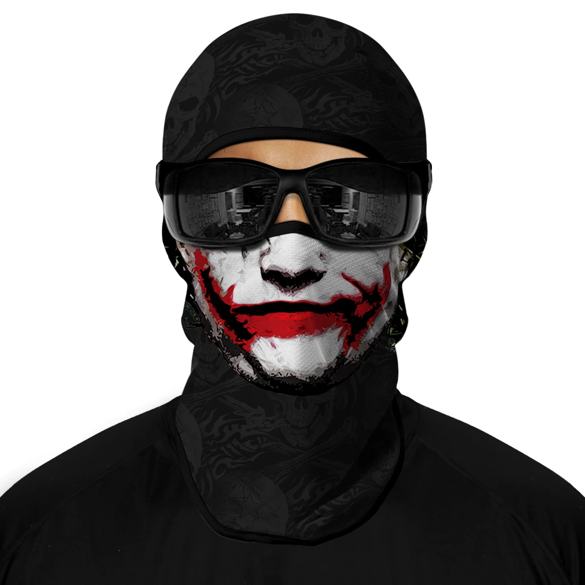 قناع ركوب الدراجات لكامل الوجه، خوذة حماية من الشمس للدراجات النارية، بطانة صيفية قابلة للتنفس، غطاء رأس جمجمة الهالوين للرجال بالاكلافا