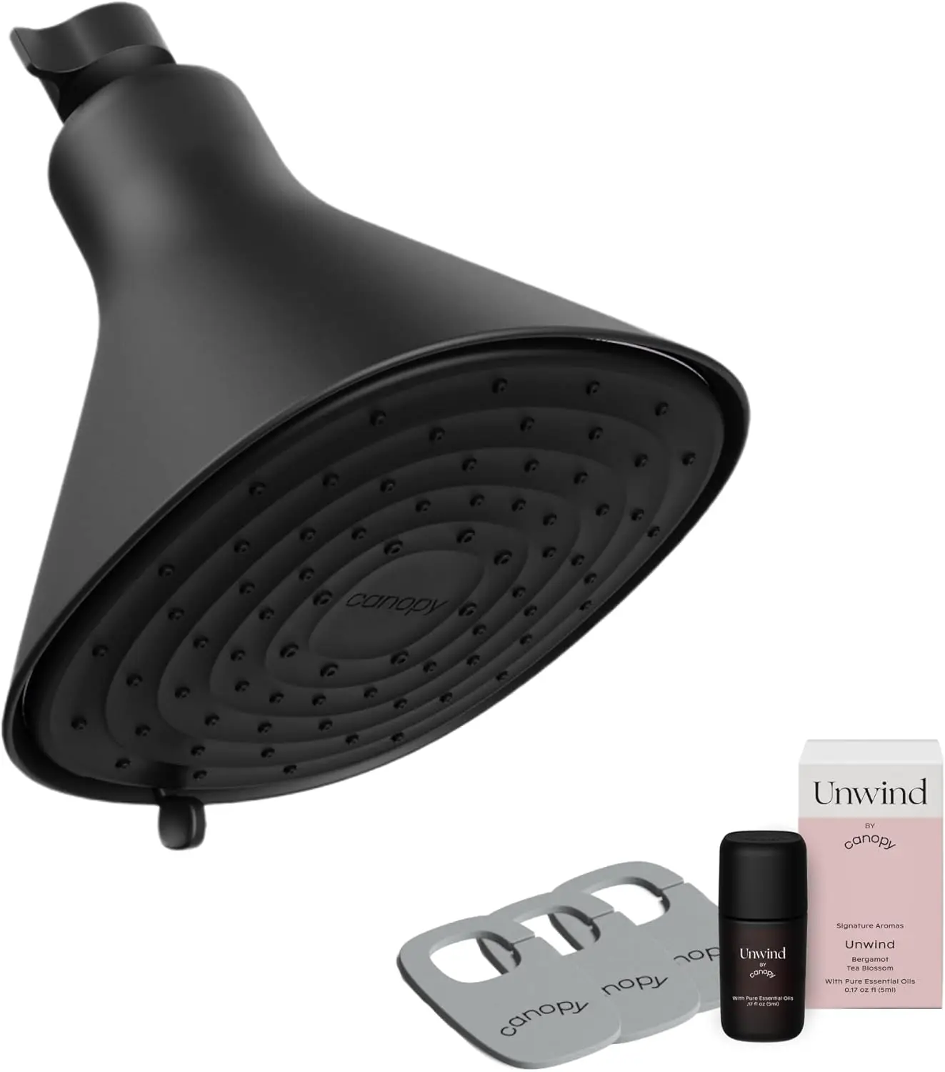 

Canopy Filtered Shower Head High Pressure Hard Water Shower Filter To Remove Impurities for Healthier Scalp Skin Hair Black