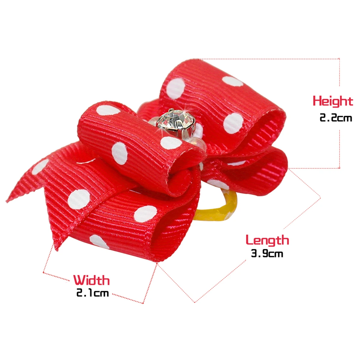

20 Pcs Pet Hair Bow Bows Reusable Elastic Rubber Band Dog Cat Accessories Various Colors Cute Handmade Ribbon Durabl