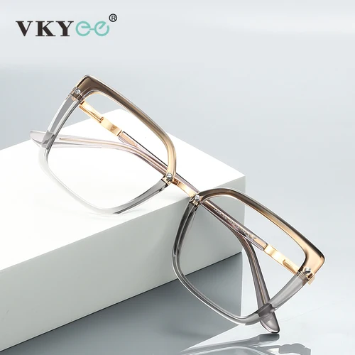 Imagen 2 del producto VICKY, gafas de lectura cuadradas geométricas con montura grande, nuevo diseño de moda para mujer, gafas de lectura antiluz azul, prescripción personalizable PFD2224