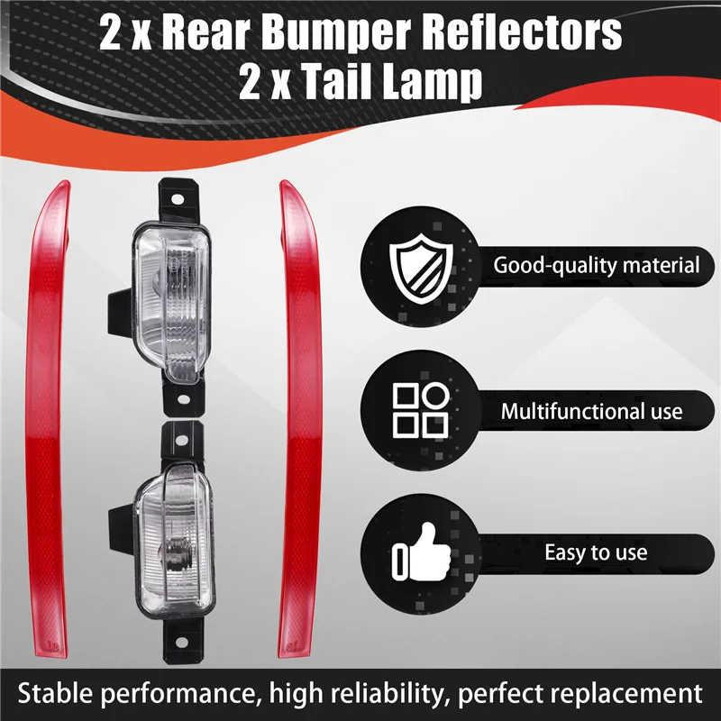 

WO-реверсивный стоп-сигнал, обогревающий сигнал, отражатель, лампа для VW Tiguan 2009-2017, задний бампер автомобиля