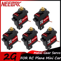 NEEBRC 2g Mini Servo Metal Gear Waterproof Coreless Motor Digital for RC Micro Car Fixed-wing Plane Helicopter Robot Boat Part