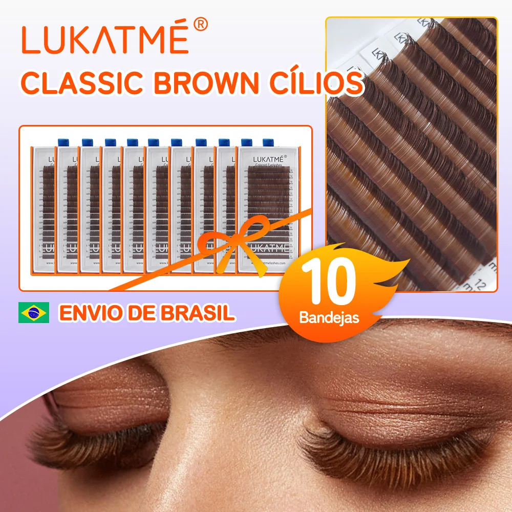 lukatme-ブラウンクラシックロシアまつげカラー天然個別まつげエクステンション-8-15-ミリメートルプレミアムソフトプロフェッショナルコーヒーカラクラシックまつげ