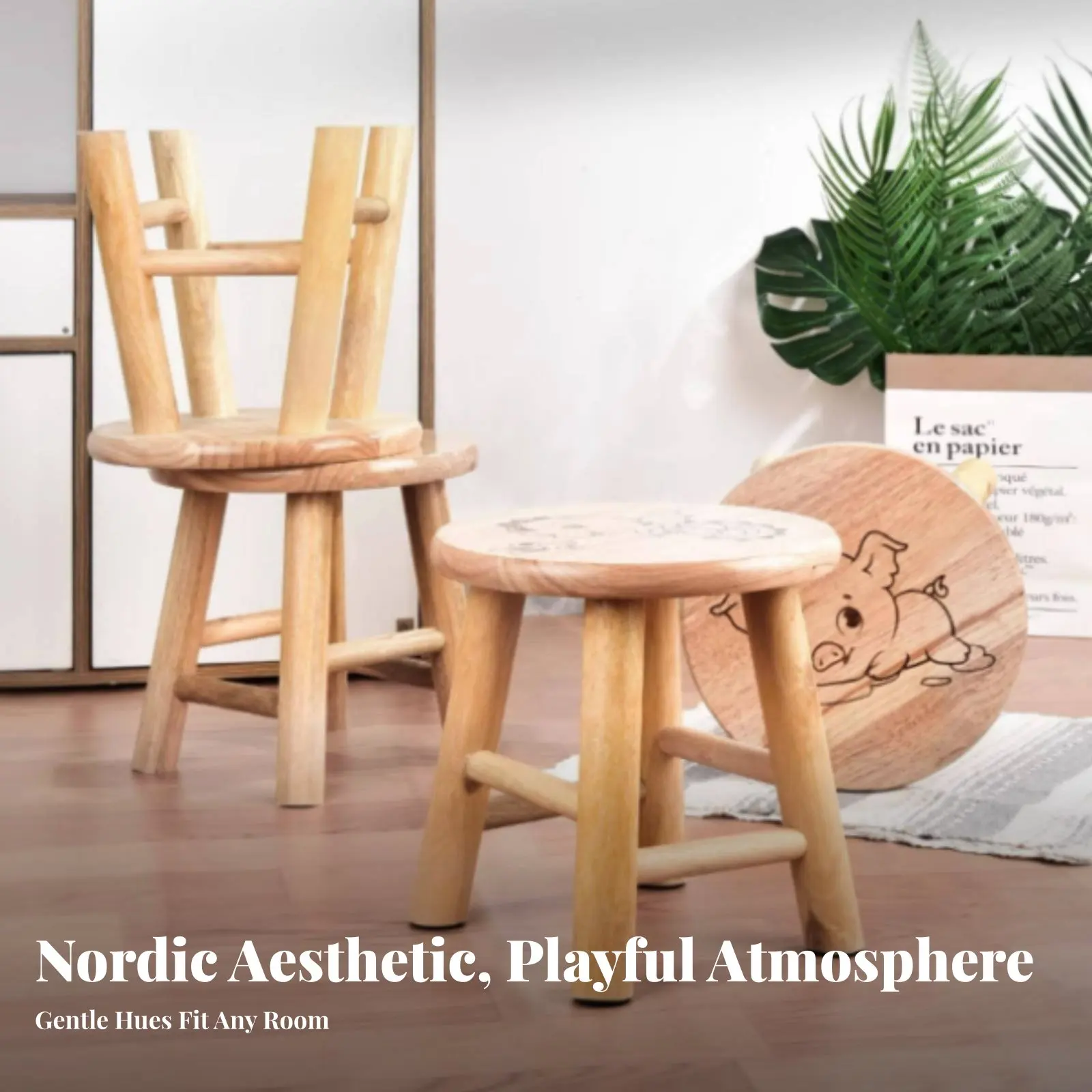 

Детский табурет в виде мультяшного персонажа, безопасный для детей, милая и прочная мебель для дошкольников, родителей, гостиной, прихожей