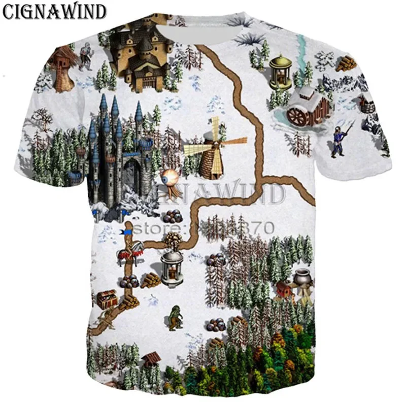 New arrival game heroes of might and magic 3 t shirt men/women 3D printed t-shirts unisex Harajuku style tshirt streetwear tops