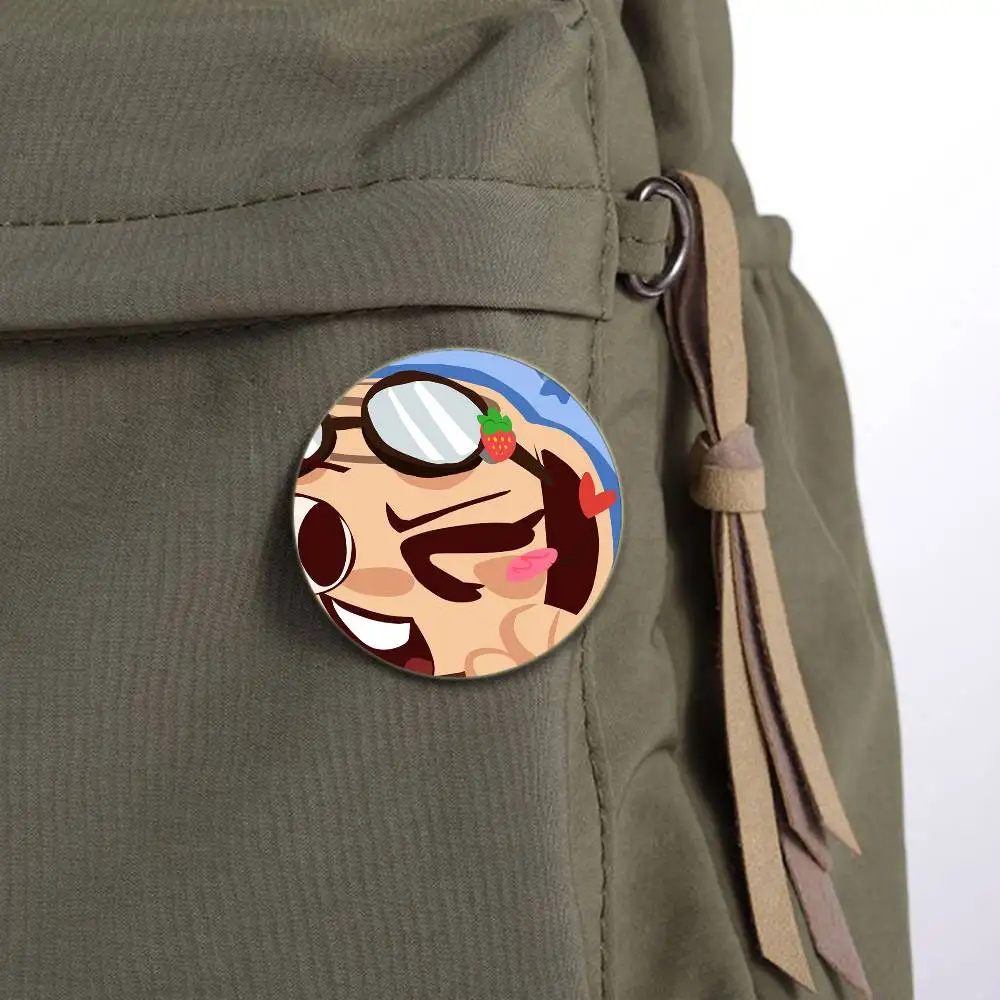 D-Dandys World Meme Astro insignias redondas exquisitas broches de insignia pines creativos para ropa sombrero mochila accesorios de regalo S