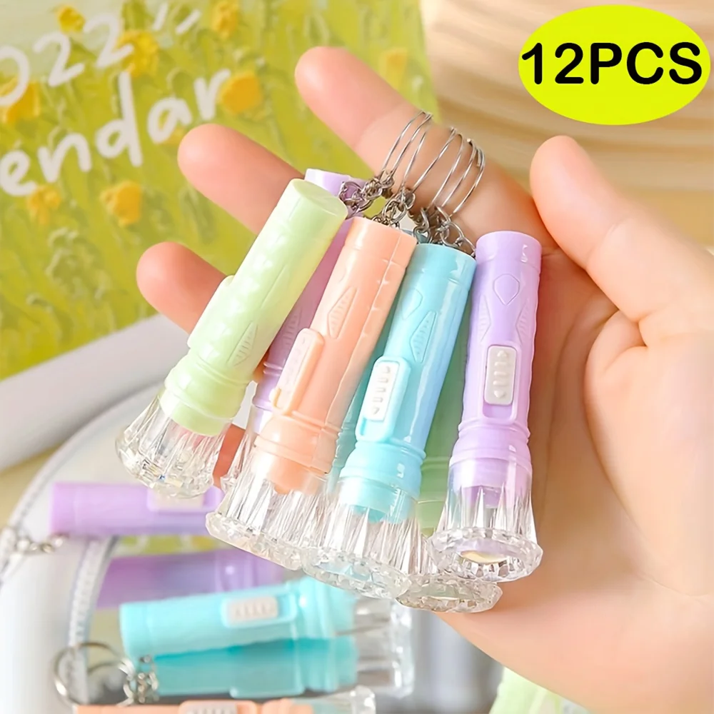12/24/36 Piece Set of Mini Flashlight Pendant, Portable Household Small Flashlight Glowing Small Gift (Color Random)