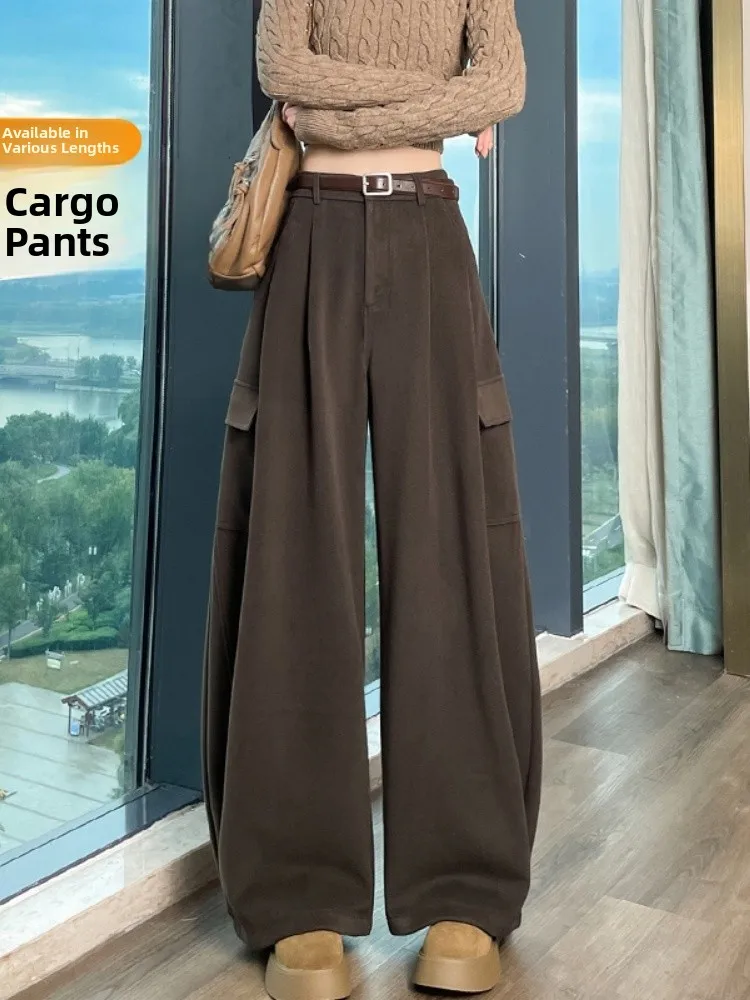 ay Fce Lined Casual Work Pants Women High Waist Straight Leg Commute Sle ket Detail No Ironing Required
