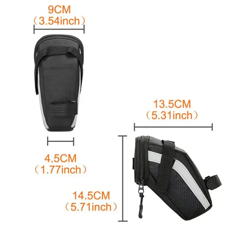 Bicicleta pneu Repair Patches Tool Kit com bolsa Bag, Road Mountain Bike Saddle Bag, ultraleve, grande espaço, cauda sacos