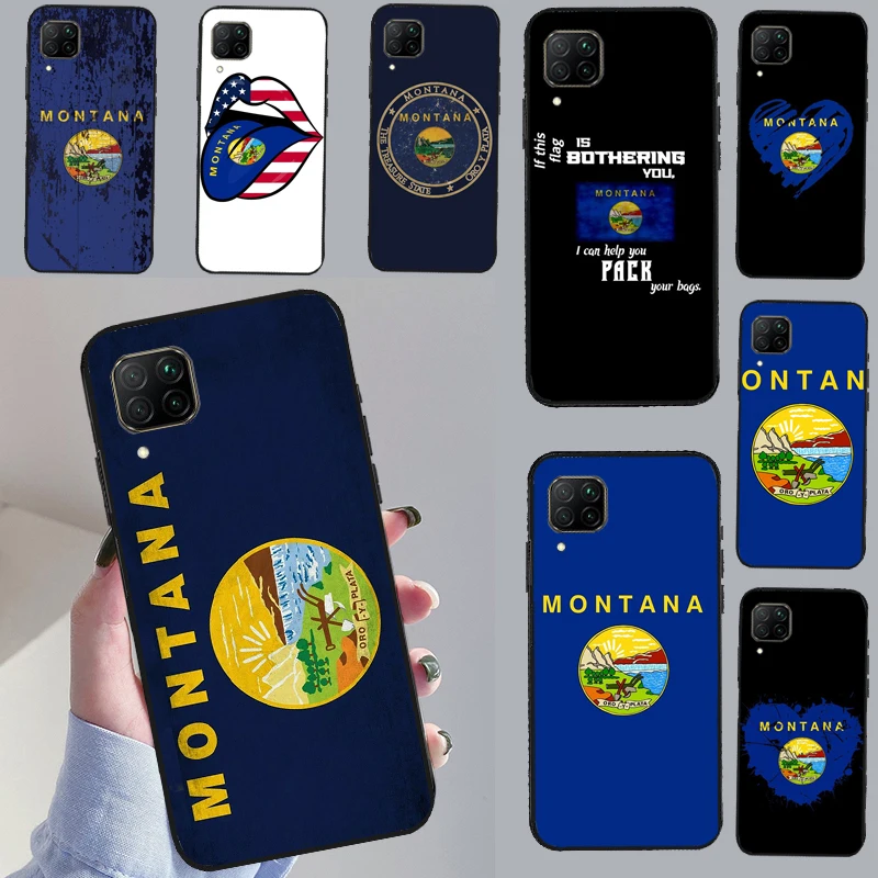 Distressed Montana Flag For Honor Magic 5 Pro 50 70 90 X8 X7a X9a Huawei P Smart Nova 9 5T P60 P40 P20 P30 Lite Case