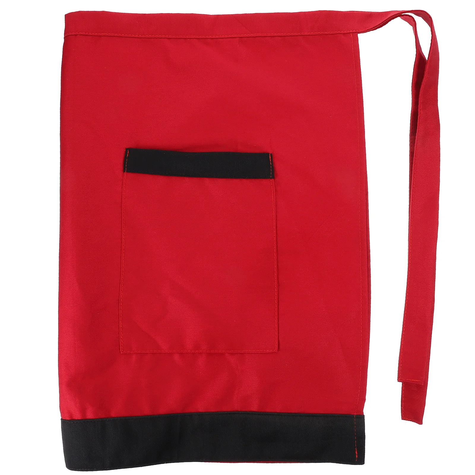 

Unisex Half Length Working Apron Waist Short Aprons With Pockets For Server Books Cafe Hotel Kitchen Serving Cooking Workwear