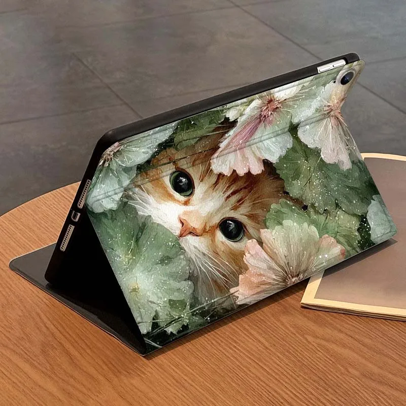 

Cartoon Cat Flower Face Kitten For Samsung Galaxy Tab A A7 A8 A9 A11 S6 S11 10.1 10.4 10.5 Inch Lite Plus Cover Tablet Case