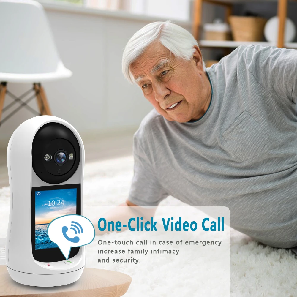 Schermo da 2,8 pollici 3MP iCsee APP Video bidirezionale Chiamata PTZ Telecamera dome IP AI Rilevazione umanoide Sicurezza domestica CCTV Baby Monitor