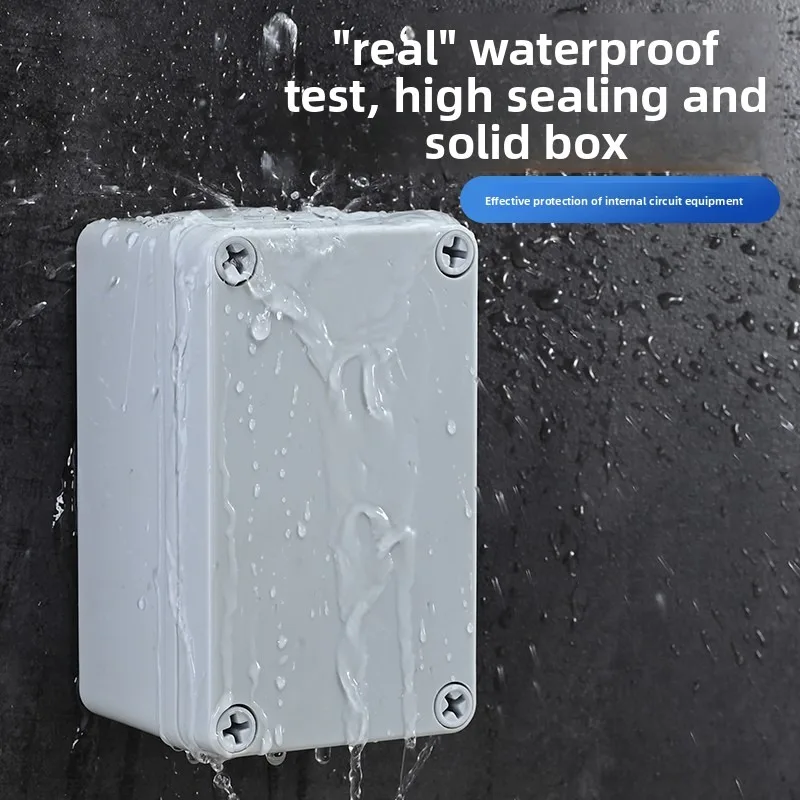 AG type ABS new material waterproof junction box, plastic outdoor indoor monitoring power button box supports custom opening