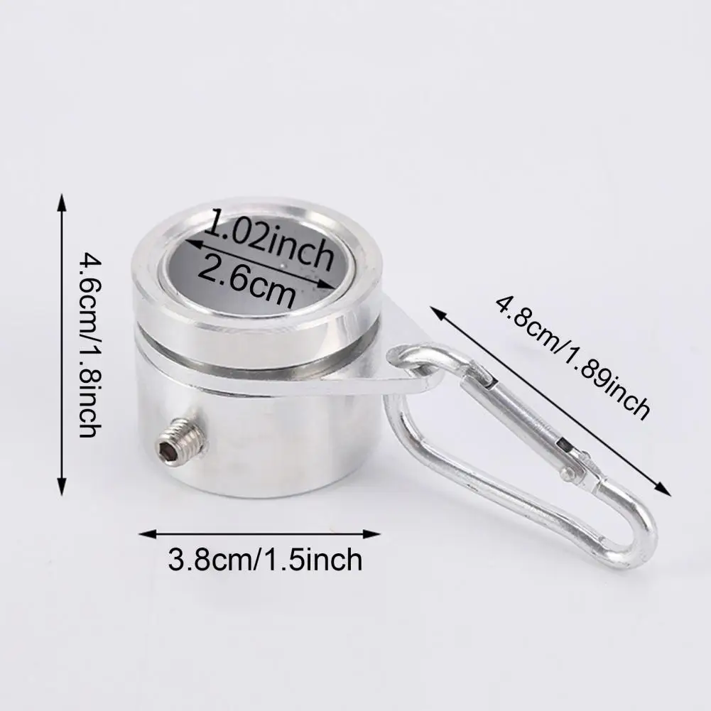 1 Set Flag Pole Ring with Carabiner Wrench Heavy Duty Alloy 360 Degrees Rotating Anti Wrap Tangle-free Flag Pole Mounting Ring C