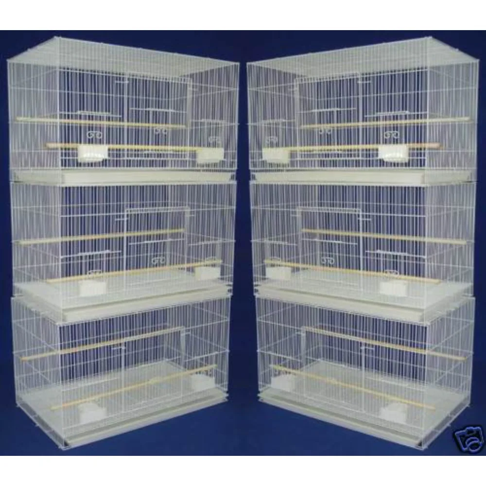 

Lot of 6 Breeding Flight Bird Cages For Aviaries Canaries Finch LoveBird Budgie