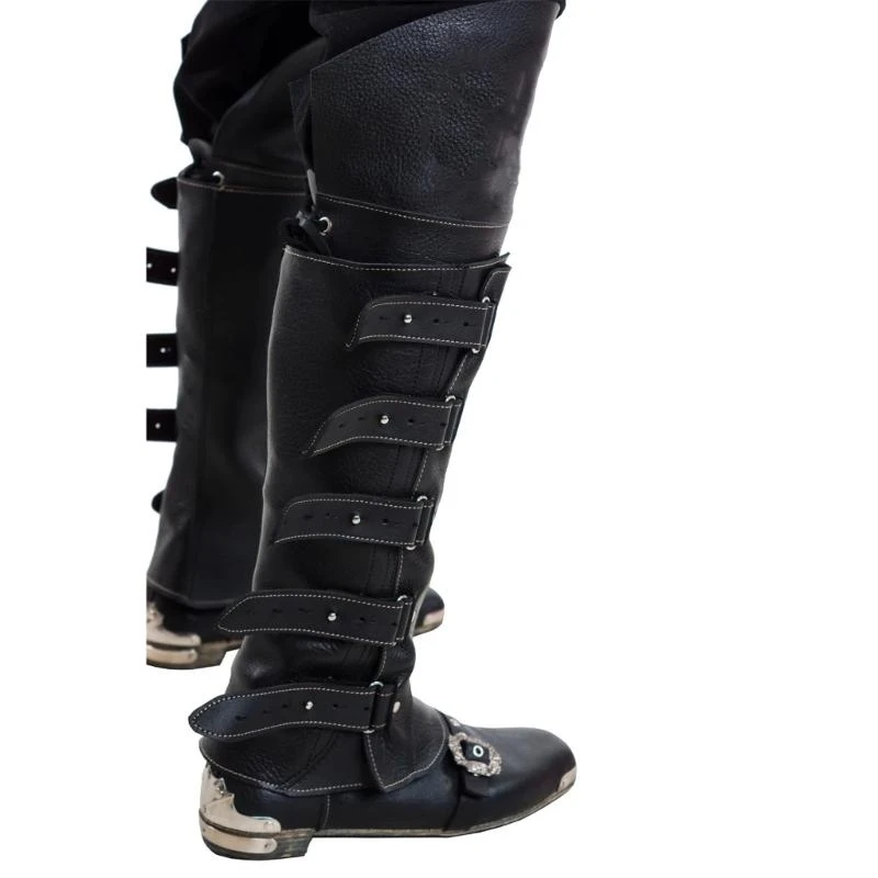 Medieval Gaiters Knight Boot Covers Spats Leathers Leg Guard Ranaissance Costume 15UB