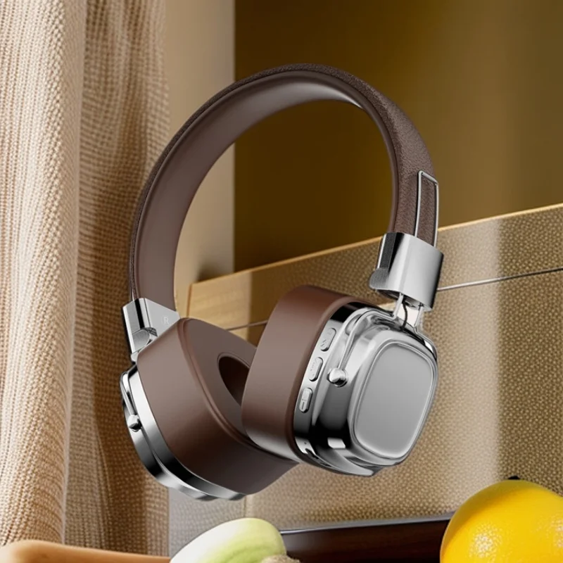 

New Ins American retro style wireless Bluetooth 5.3 headset, heavy bass headset, mobile phone, computer