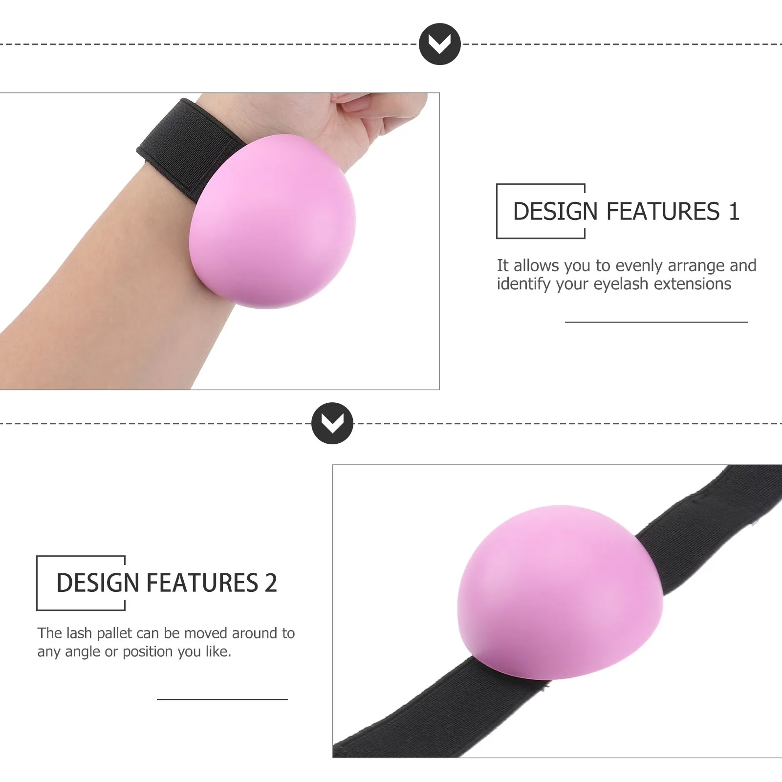 1 conjunto de palete de cílios postiços portátil, fácil limpeza, superfície lisa, bandeja de exibição de cílios com alça ajustável para enxerto confortável