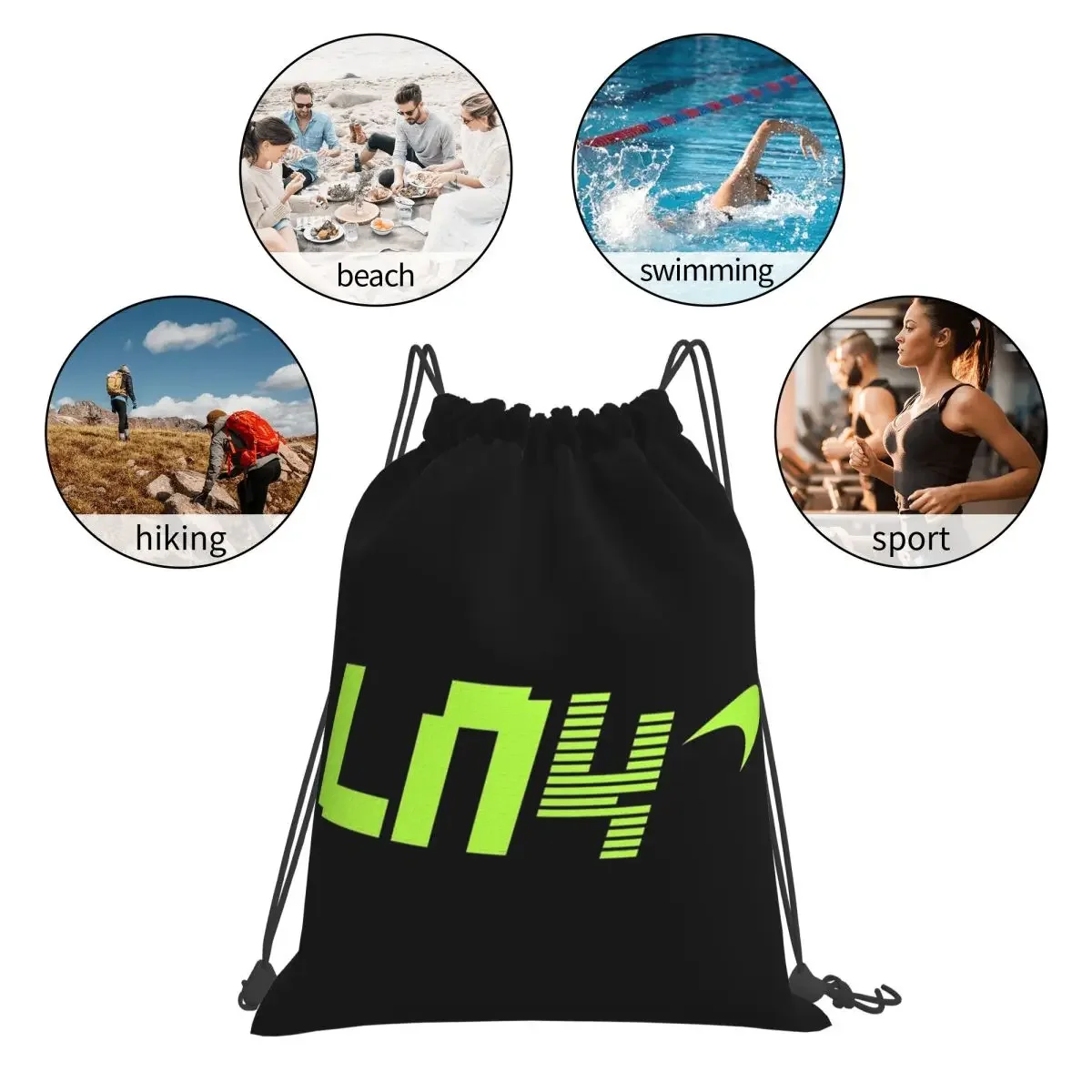 F1 Lando Norris 4 (2) Backpacks Casual Portable Drawstring Bags Sports Bag Book Bags For Travel School