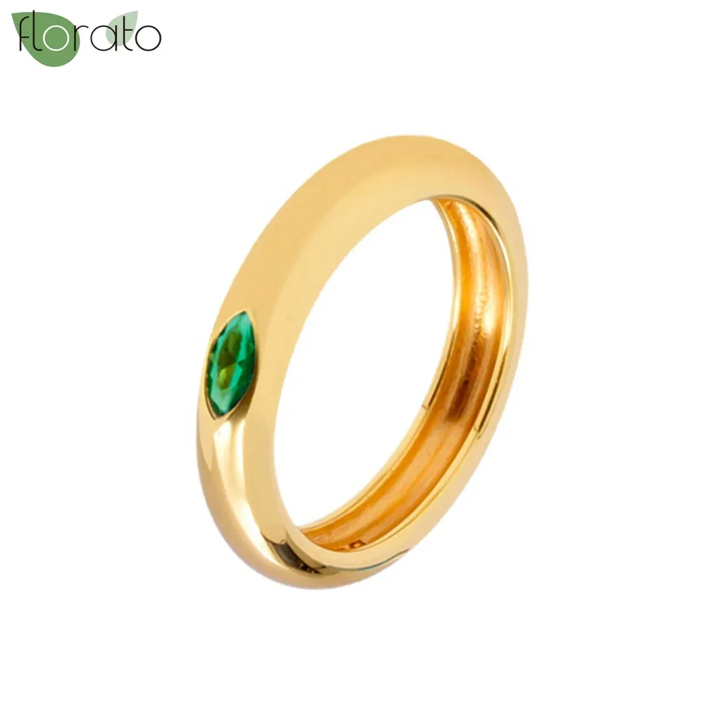 Women's Gold Plated Colorful Zircon Luxury Engagement Ring, Gift