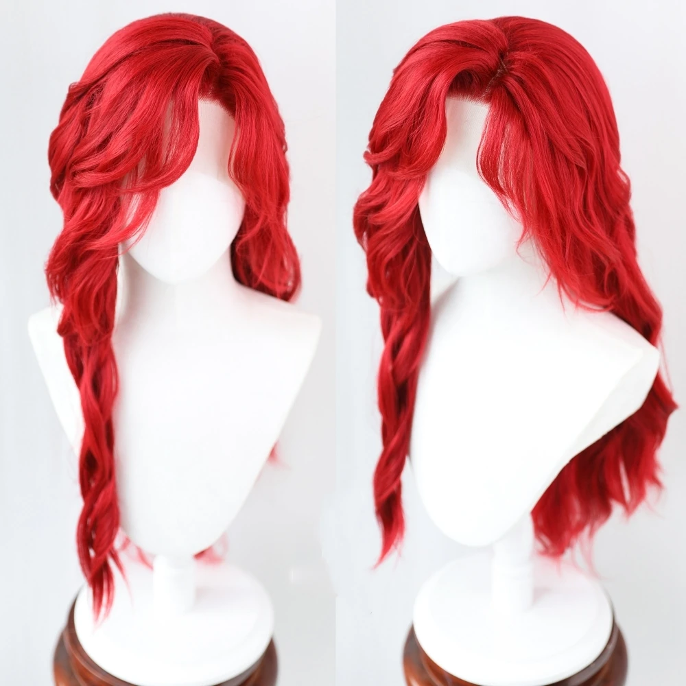 

New Mermaid Princess Cosplay Costume Accessories Red Wig Cinderelao Moanao Anna Wig Lace Hairnet Hand Made Custom Made