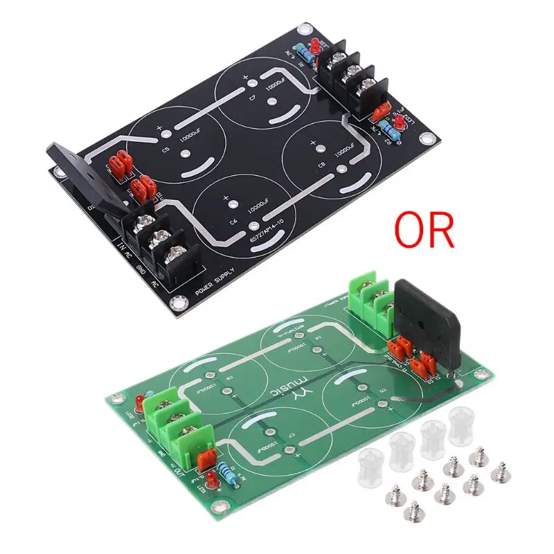 Dual Power Rectifier Filter Power Supply Module Empty Circuit Board For TDA8920 LM3886 TDA7293 Amplifier Power Converter Stabili