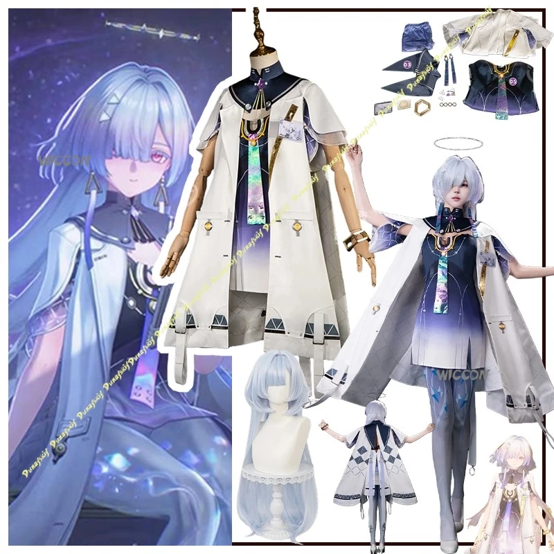 

Костюм для косплея по игре «Ветреная волна»: наряд Морни, платье для девочки, одежда, парик, аксессуары, фиолетовая юбка, подарок на День святого Валентина, сценический костюм