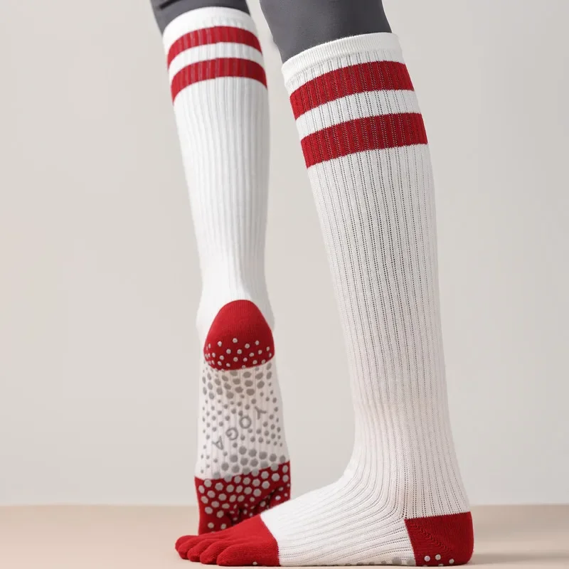Yoga Socks Women Five-finger Professional Pilates Socks Silicone Non-slip Indoor Workout Gym Fitness Dance Sports Socks Stocking