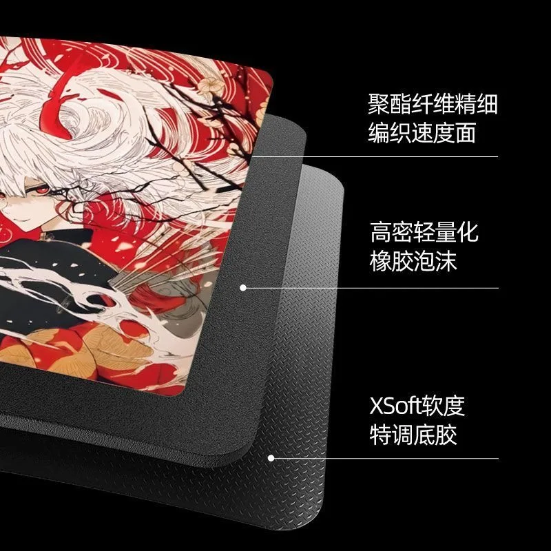 Abyss Gaming 450*400*3mm Mouse Pad Anime Theme Desk Mat E-sports Mousepad  Ultra-Fast Speed Smooth FPS Gaming Accessories